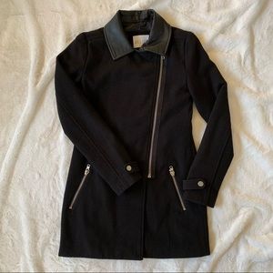 Delia’s Asymmetrical Black Zip-Up Jacket - SMALL
